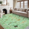 Insect Area Rug Washable Rugs, Botanical Non Slip Stain Resistant Large Carpet for Living Room Bedroom Dining Room Nursery Farmhouse Hallway Entryway - 4 of 4