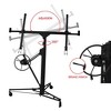 Drywall Lift Panel Hoist Dry Wall Rolling Panel 11' Sheetrock Lift 150LBS Heavy Duty Lifter Construction Tools With Adjustable Telescopic Arm - 4 of 4