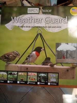 BIRDS CHOICE Clear Plastic Weather Guard for Small Hanging Bird