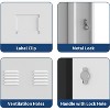 COZONY 71" Metal Locker Cabinet with Lock 2-Door Slim Steel Storage Cabinet with Rod & Shelf for Office Gym School Black - 4 of 4