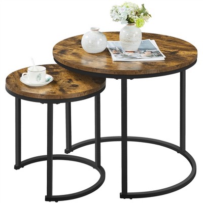 Yaheetech Nesting Round Accent Coffee Table for Living Room