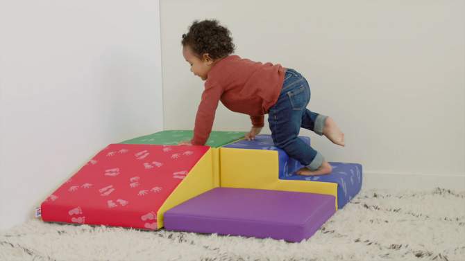 ECR4Kids SoftZone Patchwork Toddler Foam Block Playset, Soft Building Blocks, 12-Piece, 2 of 14, play video