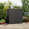34.3" x 15.1" x 33.5" Outdoor Storage Cabinet, Weather-Resistant 3-Shelf Design Storage Shed for Patio - 4 of 4