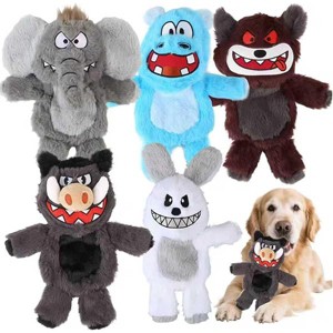 Bzonsmart Dog Squeaky Toys, 5 PCS Crinkle Plush Dog Toys, Dog Toys Value Bundle for Small Medium Large Dogs for Boredom£¬ Dog Toy to Keep Them Busy - 1 of 1