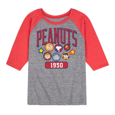 Boys' - Peanuts - Peanuts Crew Athletic Raglan Graphic T-Shirt