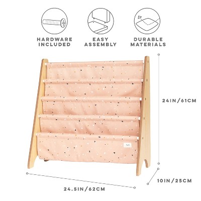 Terrazzo Clay Orange and Beige Kids 4-Tier Bookshelf