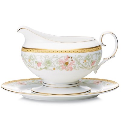 Noritake Blooming Splendor Gravy with Tray, 16 oz.