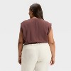 Women's Modern Gauze V-Neck Blouse - A New Day™ - 2 of 3