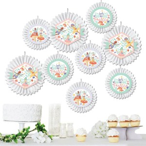 Big Dot of Happiness Let's Be Fairies - Hanging Fairy Garden Birthday Party Tissue Decoration Kit - Paper Fans - Set of 9 - 1 of 4