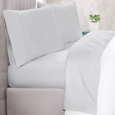 Twin Gray Cotton Sateen 2-Piece Sheet Set