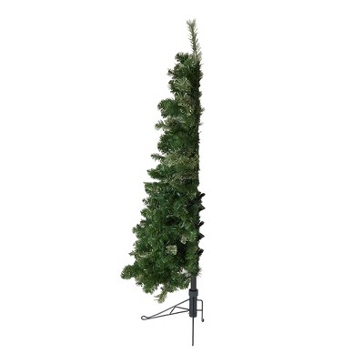 Home Heritage Cashmere 5 Foot Artificial Christmas Half Tree with LED Lights