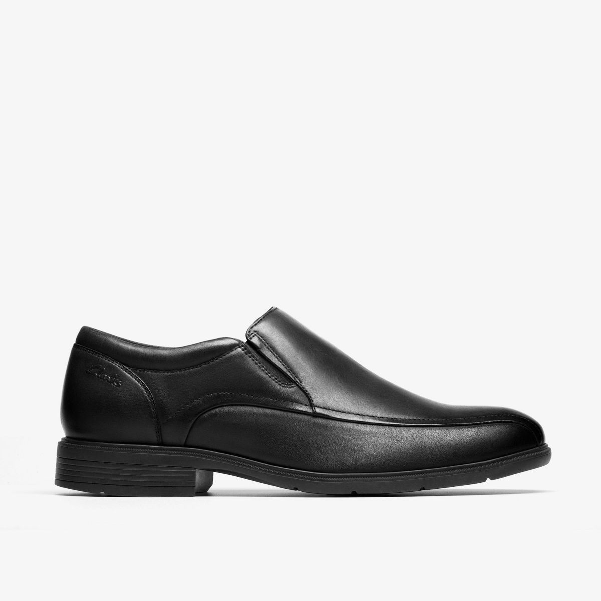 Clarks Mens Steadwell Step Black Leather Shoes