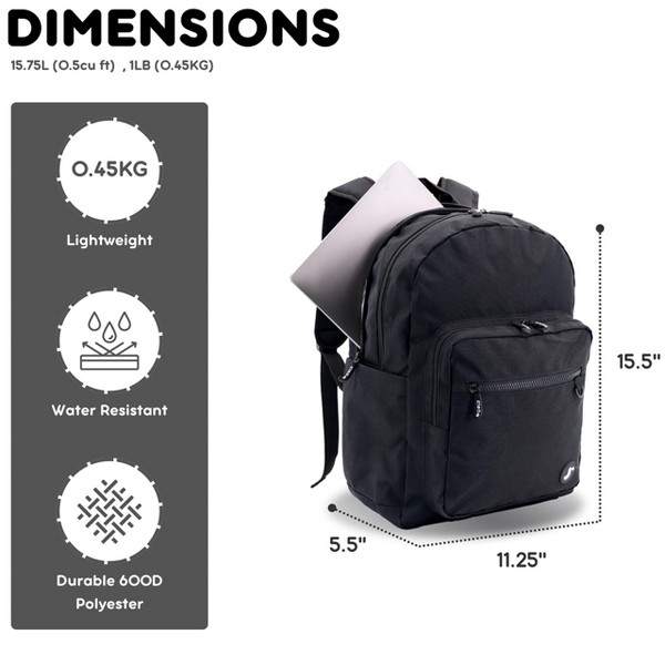 Mochila para laptop para niños J World Zenpack Jr. para escuela y viajes 3