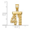 Black Bow Jewelry 14k Yellow Gold, Varsity Collection, Small D/C Pendant Number 41 - 2 of 3