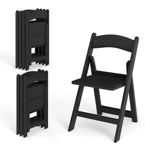 Costway 4/8/12/16/20 Pack Resin Folding Chairs with Padded Seat All-Weather Resin Frame Patio White - 1 of 4