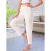 INSPIRE CHIC Women's Pajama Bottoms Fleece Elastic Waistband Loungewear Warm & Soft Long Pants - 2 of 4