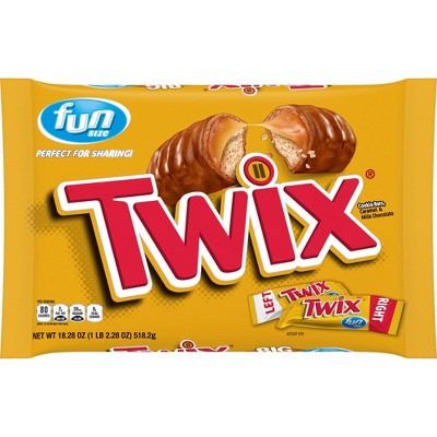 Twix Halloween Caramel Cookie Candy Fun Size - 18.28oz