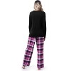 Fruit of the Loom Women's Long Sleeve V-Neck Waffle Top and Flannel Bottom Pajama Set - 3 of 4