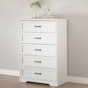 COZONY 5-Drawer Modern Dresser, Wood Storage Cabinet with Brushed Knobs for Bedroom Living Room Closet Organization - 1 of 4