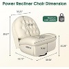 Kinsuite Power Recliner Chair - 270° Swivel Living Room Chairs with Phone Holder, USB & Type-C Port - 2 of 4