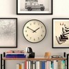 Studio Modern Round Wall Clock - 12 Inch Black, Easy Read Numbers. Versatile for Kitchen, Living Room, Office Decor - 3 of 4