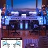 Aheaplus L Shaped Desk with Hutch, LED Lights, Reversible Corner Desk with Power Outlet - 2 of 4