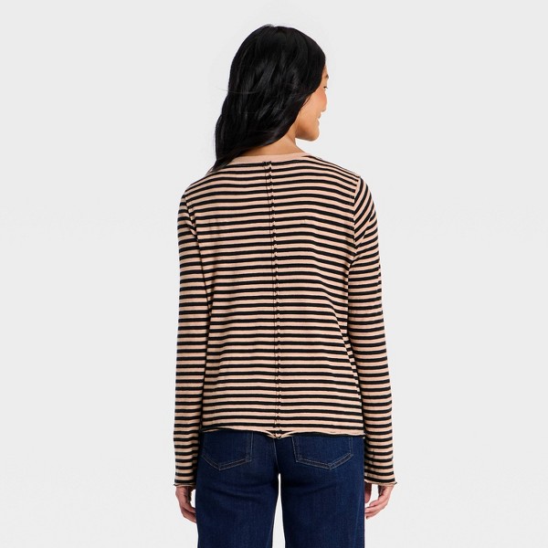 Playera de manga larga tipo boyfriend para mujer - Universal Thread™ 2