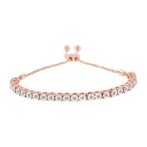 Silver 1/4 Cttw Miracle-Set Diamond Bolo Tennis Bracelet - 1 of 4