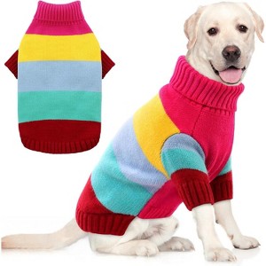 Dog Sweaters Girls Boys, Stretchy Turtleneck Pet Knitwear for Small Pets, Warm Fall Doggie Sweatwer, Clothes for Yorkie, Chihuahua, Teacup - 1 of 4