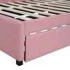 Sapphtopaz Daybed Full Size Bed Frame Linen Fabric Sofa Bed Bedroom Furniture, Easy Assembly, No Box Spring Needed, Beige - 4 of 4