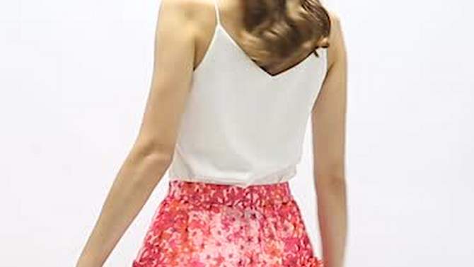 Allegra K Women's Summer Floral Tiered Ruffle Skirts Cute Mini Skirt, 2 of 8, play video