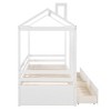 NicBex Full Size Wooden Platform Bed, House Shaped Bed Frame with Guardrails for Boy and Girl, Easy Assembly - 4 of 4