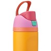Owala 16oz Kids' Free Sip Stainless Steel Water Bottle - Orange base,  Yellow lid 847280080526