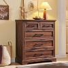 SinCiDo 36" Tall Farmhouse 5 Drawer Dressing Table with Large Drawers and Metal Handles,Suitable for Bedrooms,Living Rooms and Corridors - 2 of 4