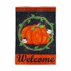 Evergreen Chickadee and Pumpkin Burlap Garden Flag 12 x 18 Inches Indoor Outdoor Decor - 2 of 4