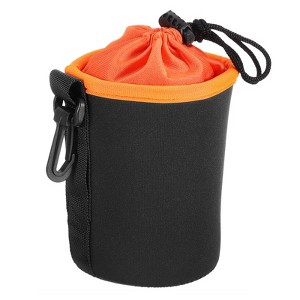 Unique Bargains Neoprene Shockproof Waterproof Camera Lens Bag Black&Orange 1 Pc - 1 of 3