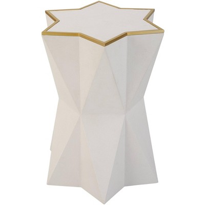 Uttermost Capella 16" Wide White Faux Shagreen Star Accent Table