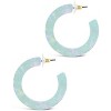 SHINE by Sterling Forever 1.75" Resin Flat Hoop Earrings - 2 of 3