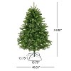 GDFStudio Cecilia 4.5 Foot Norway Spruce Unlit Hinged Artificial Christmas Tree - 3 of 4
