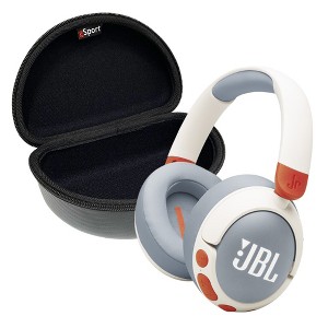 JBL Junior 470 Kid Safe On Ear Wireless Noise Cancelling Headphone Bundle with gSport Case (White) - 1 of 4
