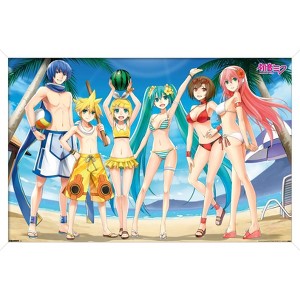 Trends International Hatsune Miku - Beach Party Framed Wall Poster Prints - 1 of 4