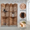 Wooden Room Divider Screen with Storage Rack, Folding Wooden Screen, Privacy Screen, Decorative Room Divider, Multi-Functional Space Divider - 3 of 4