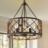 20 in. 5-Light Black Farmhouse Chandelier with Adjustable Chain for Dining Room, Kitchen Island, Bedroom, Entryway - 3 of 4