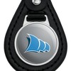 College of Coastal Georgia Secondary Logo Black Leather Keychain - 3 of 4
