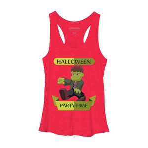 Women's Design By Humans Happy Halloween gift for kid cute Frankenstein By thientd87 Racerback Tank Top - 1 of 3