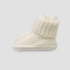 Carter's Just One You® Baby Knitted Cable Slippers - Ivory Newborn - image 2 of 3
