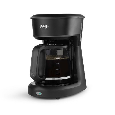 Sleek 12-Cup Black Coffee Maker with Water Filtration System