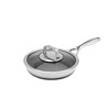 Livwell Brands Diamond Clad 6pc Hybrid Nonstick Stainless Steel Fry Pan Cookware Set: Oven & Dishwasher Safe, Tempered Glass Lids - 3 of 4