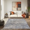 LIVN CO. Modern Abstract Medium Soft Pile Area Rug, Blue/Cream - 2 of 4