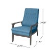 NicBex Leather Accent Chair,Upholstered Living Room Chairs with High Backrest,Mid-Century Modern Arm Chair,Accent Chairs for Living Room - 3 of 4